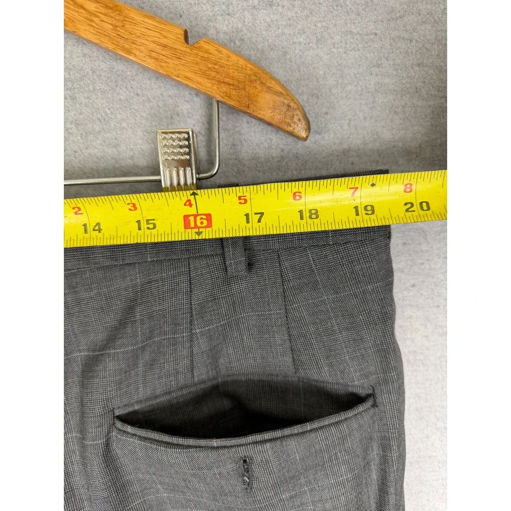 Hickey‎ Freeman Nordstrom Mens Grey Glen Plaid Worsted Wool Suit 44 Long Madison